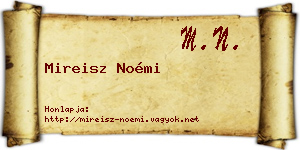 Mireisz Noémi névjegykártya